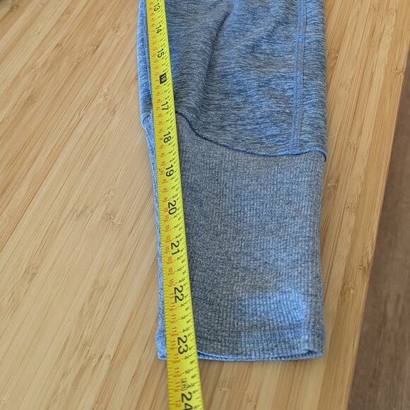 Alo Yoga Gray Alosoft Lounge Gray/Blue High Waist Cropped Leggings, size S - Picture 5 of 7